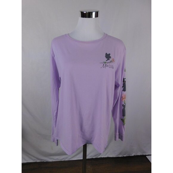 Kiki Jiji Long Sleeve Tee XS Studio Ghibli Lavender - Picture 2 of 12